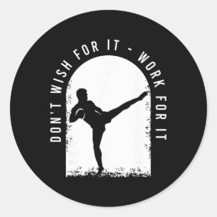 Funny Kickboxing Outfit For A Kickboxer Classic Round Sticker