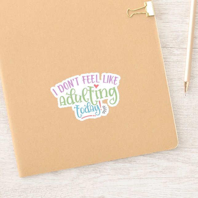 Funny Kid I Don't Feel Like Adulting Today Sticker (Notebook)