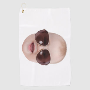 Funny Kid or Pet Picture Gift for Dad Christmas Golf Towel