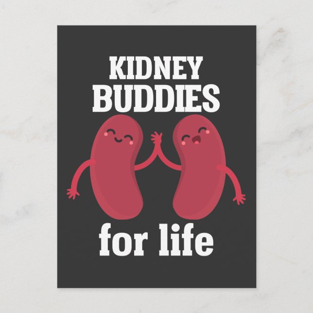 Funny Kidney Donor Recipient Surgery Postcard (Front)