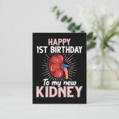 Funny Kidney Transplant Anniversary Postcard (Standing Front)