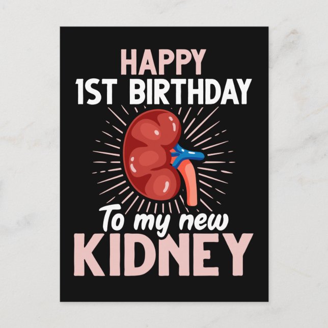 Funny Kidney Transplant Anniversary Postcard (Front)