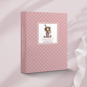 Funny Kids 10th Birthday Pink memory album 3 Ring Binder