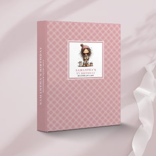 Funny Kids 10th Birthday Pink memory album 3 Ring Binder