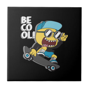 Funny kids-5 ceramic tile