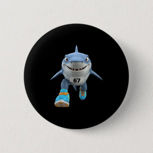 Funny Kids 67 Meme Tralalero Tralala Runner Italia Button