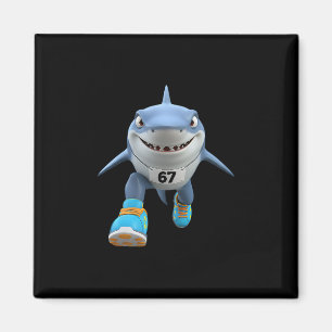 Funny Kids 67 Meme Tralalero Tralala Runner Italia Magnet