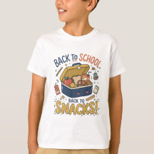 Funny Kids Back to School Shirt Back to Snacks