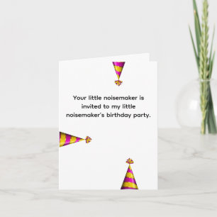 Funny Kids' Birthday Party Little Noisemakers Invitation