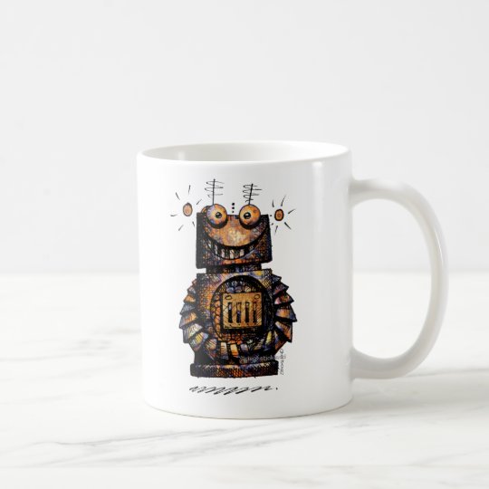 Funny Kid's Cute Robot Art Coffee Mug