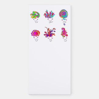 Funny kids faces and haircuts Magnetic Notepad