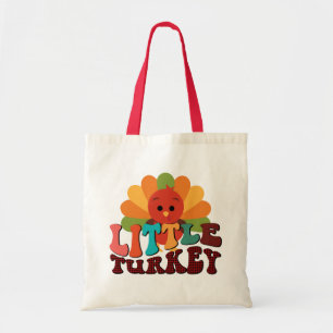 funny Kids Little turkey Thanksgiving word art Tote Bag