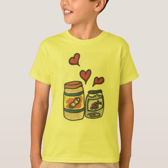 Funny Kid's Peanut Butter and Jelly T-Shirt (Front)