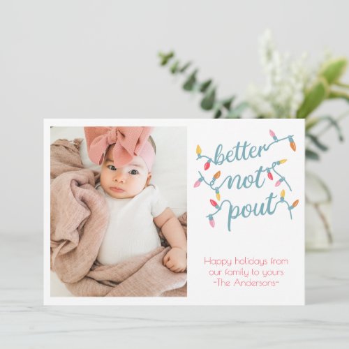 Funny Kids Photo Pout Holiday Card