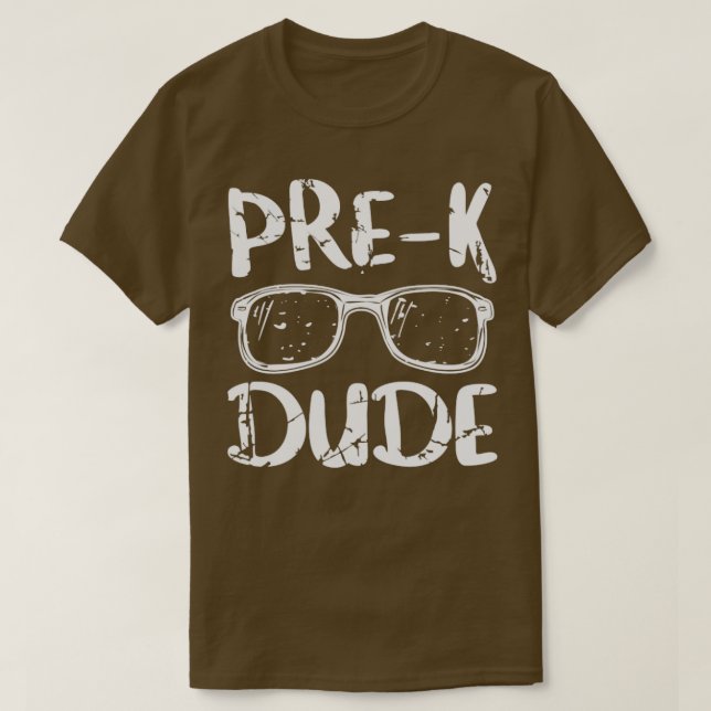 Funny Kids PreK Dude First Day of School Funny Bac T-Shirt (Design Front)