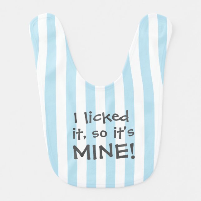 Funny Kid's Quote with Stripes Baby Bib (Front)