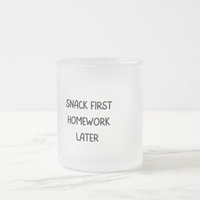 Funny Kids Snack First Homework Later Mug  (Center)