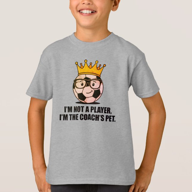 Funny Kids Soccer Shirt – Coach’s Pet (Front)