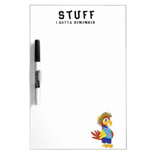 Funny Kids "Stuff I Gotta Remember" Parrot Dry-Erase Board