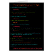 Funny Kids Test Answers Card to Send a Smile (Front)