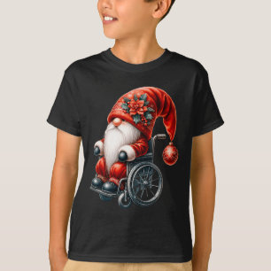 Funny Kids Wheelchair Santa Graphic For Men Christ T-Shirt