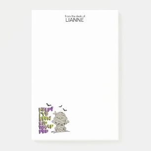 Funny Kidwrapped Mummy Baby Green ID683 Post-it Notes