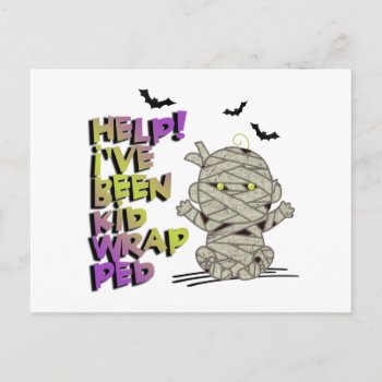 Funny Kidwrapped Mummy Baby Green Id683 Postcard by arrayforcards at Zazzle