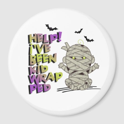 Funny Kidwrapped Mummy Baby GreenPurple ID683 Magnet