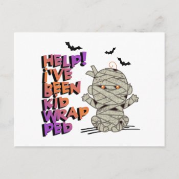 Funny Kidwrapped Mummy Baby Orange Id683 Postcard by arrayforcards at Zazzle