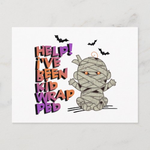 Funny Kidwrapped Mummy Baby Orange ID683 Postcard