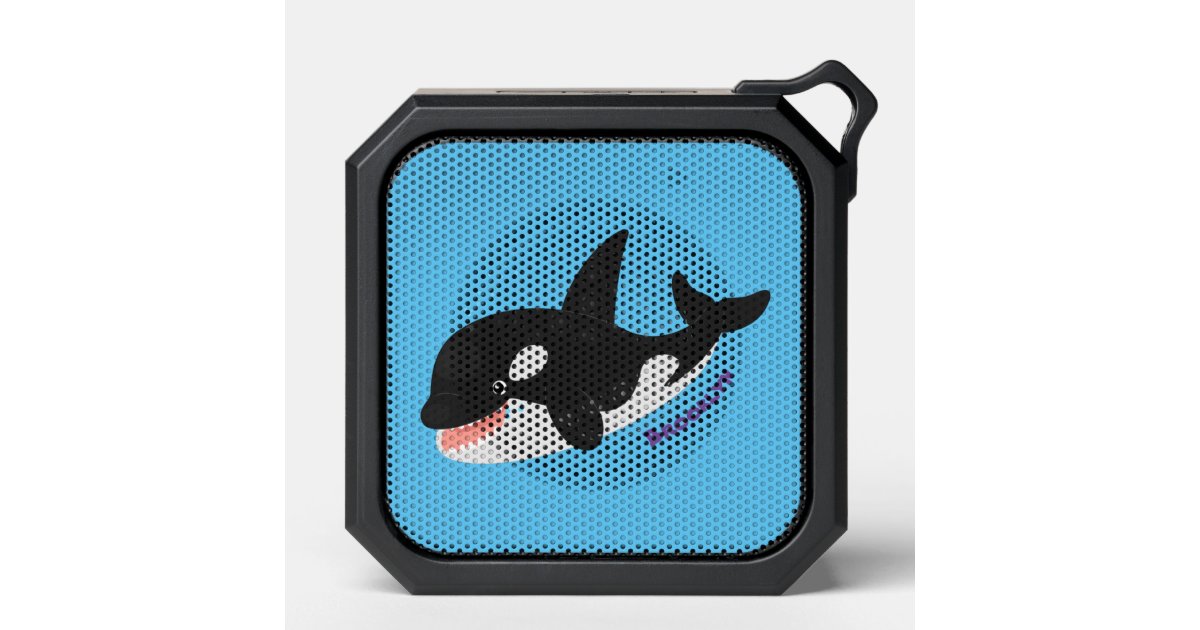 Funny killer whale orca cute cartoon illustration bluetooth speaker
