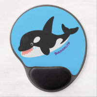 Funny killer whale orca cute cartoon illustration
