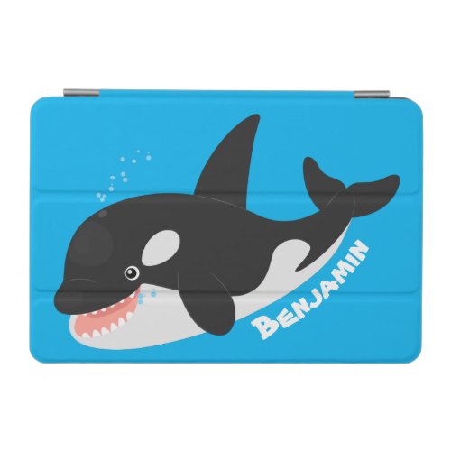 Funny killer whale orca cute cartoon illustration iPad mini cover