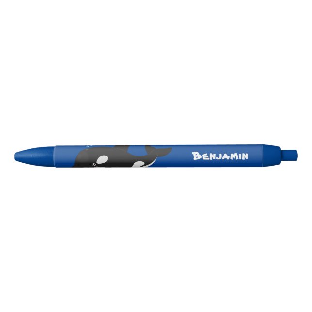 Funny killer whale orca cute cartoon illustration pen (Front)