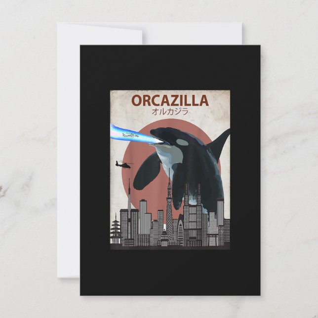 Funny Killer Whale T-Shirt  Orca Lovers Gift Invitation (Front)