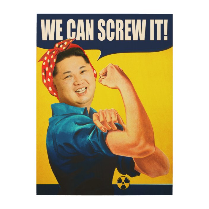 Funny Kim Jong Un Poster We Can Do It Remake Zazzle Com