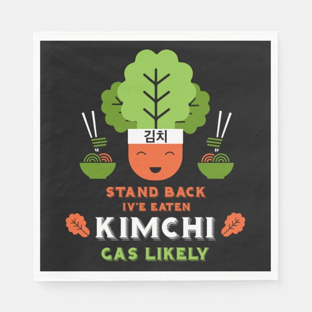 Funny Kimchi Eater Napkins (Front)