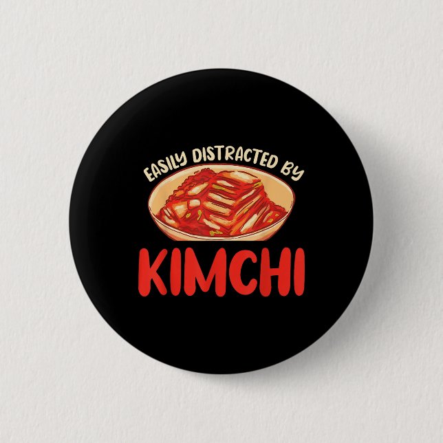 Funny Kimchi Saying Korean Bbq Lovers  Button (Front)