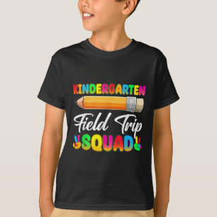 Funny Kindergarten Field Trip Squad Field Day Stud T-Shirt