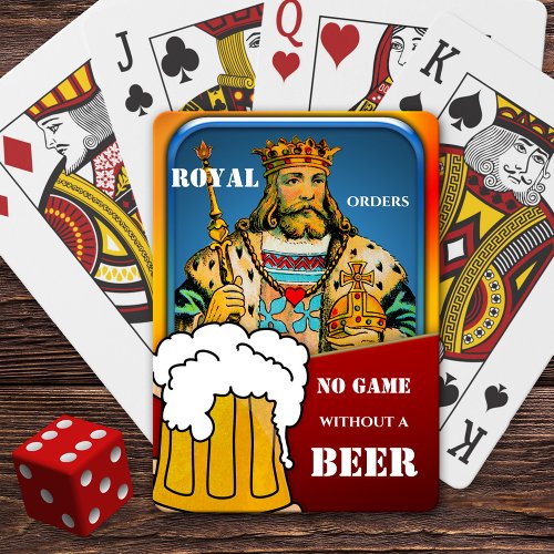 Funny King Beer Playing Cards Deck