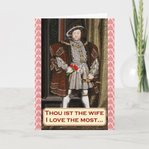 Funny King Henry VIII Valentine's Day Holiday Card