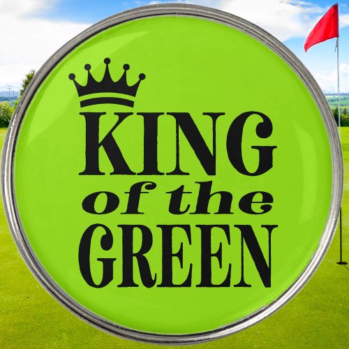 Funny King of the Green Golfer Golf Ball Marker