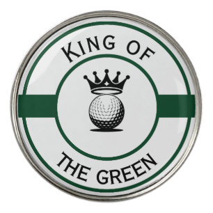 Funny King Of The Green Logo Golf Ball Marker