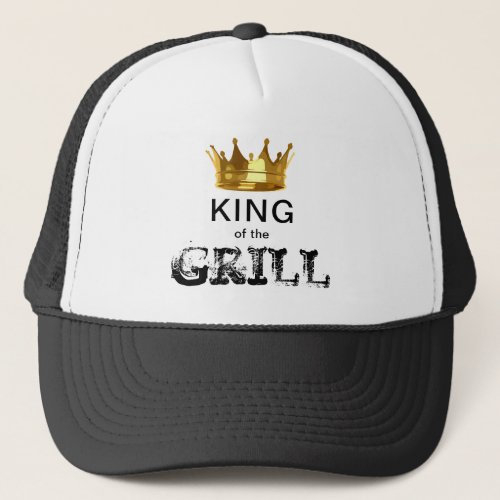 Funny King of the Grill BBQ Lover Mens Trucker Hat
