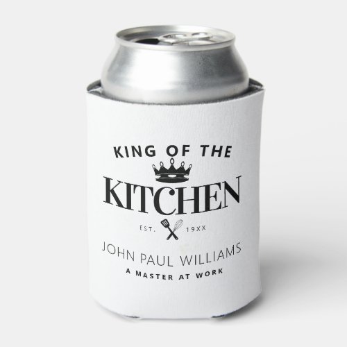 Funny King of the Kitchen Crown Foodie Dad For Men Can Cooler