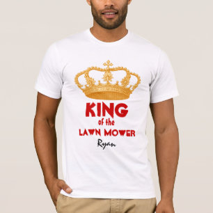Funny King of the Lawn Mower with Gold Crown V29 T-Shirt