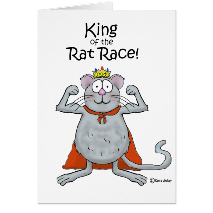 Funny King of the Rat Race Boss Boss's Day Cards