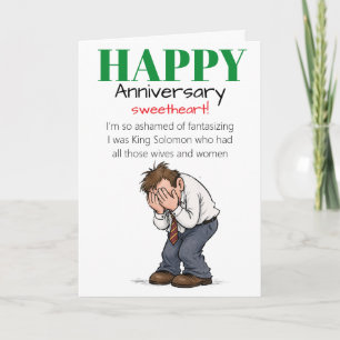 Funny King Solomon of the bible anniversary Card