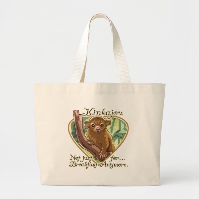 Funny Kinkajou Gear by Mudge Studios Large Tote Bag (Front)