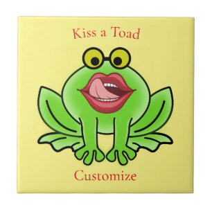 Funny Kiss A Toad Thunder_Cove Ceramic Tile